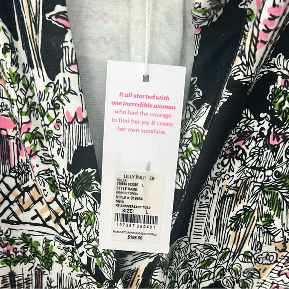 Lilly Pulitzer PB Toile Knightley dress sz L, like new - Picture 3 of 3
